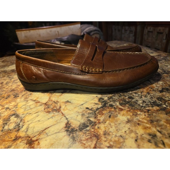 Mens 11.5 Born Leather Penny Loafers - Picture 2 of 7